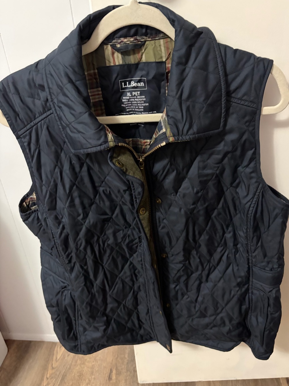 L.L. Bean Quilted Navy Vest